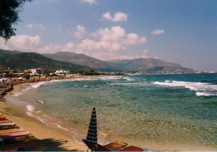 Am Strand von Malia