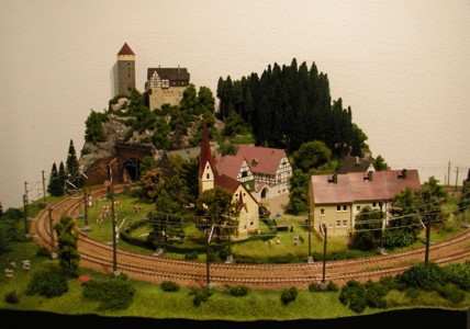 Das Dorf in Nahaufnahme